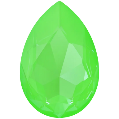 Swarovski Fancy Stones Large Pear (4327) Crystal Electric Green Ignite UNFOILED - Bluestreak Crystals