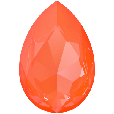 Swarovski Fancy Stones Large Pear (4327) Crystal Electric Orange Ignite UNFOILED - Bluestreak Crystals