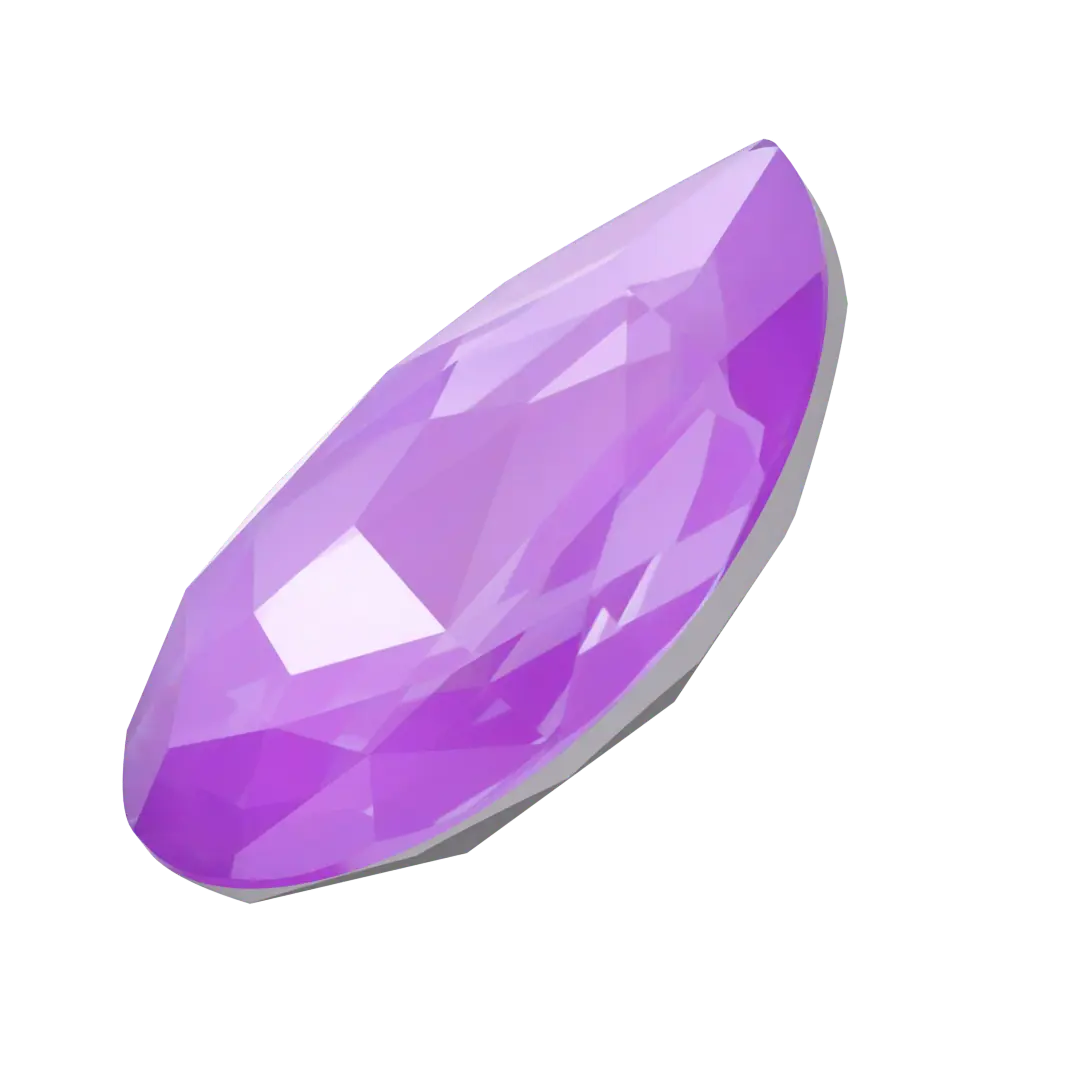 Swarovski Fancy Stones Large Pear (4327) Crystal Electric Violet Ignite UNFOILED - Bluestreak Crystals