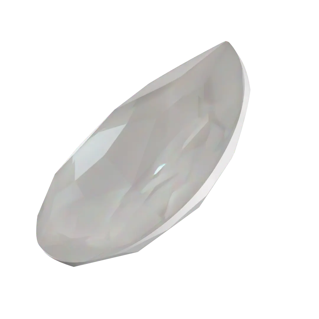Swarovski Fancy Stones Large Pear (4327) Crystal Electric White Ignite UNFOILED - Bluestreak Crystals