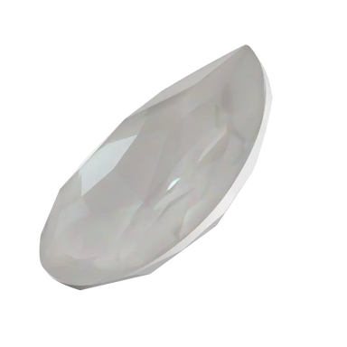 Swarovski Fancy Stones Large Pear (4327) Crystal Electric White Ignite UNFOILED - Bluestreak Crystals