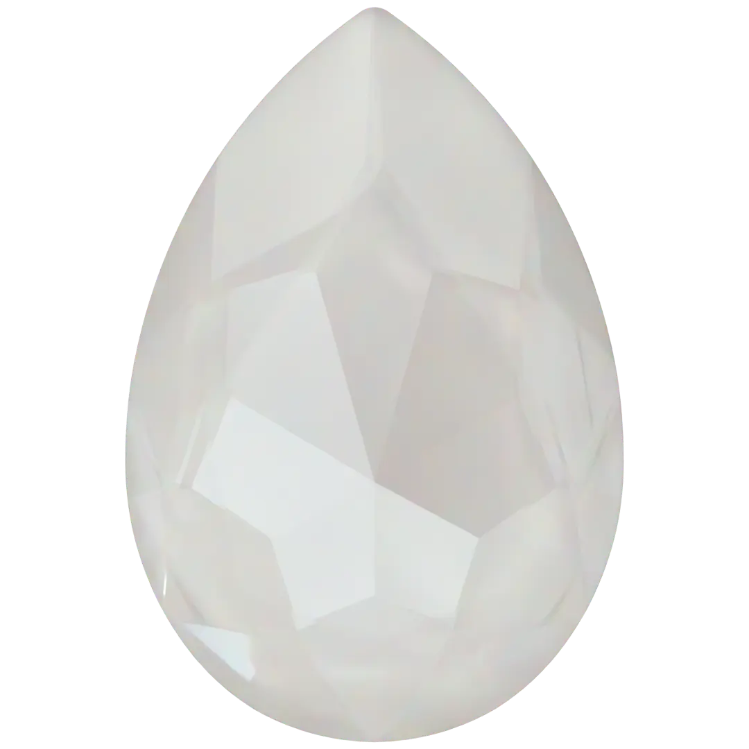 Swarovski Fancy Stones Large Pear (4327) Crystal Electric White Ignite UNFOILED - Bluestreak Crystals