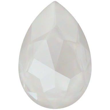 Swarovski Fancy Stones Large Pear (4327) Crystal Electric White Ignite UNFOILED - Bluestreak Crystals