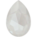 Swarovski Fancy Stones Large Pear (4327) Crystal Electric White Ignite UNFOILED - Bluestreak Crystals