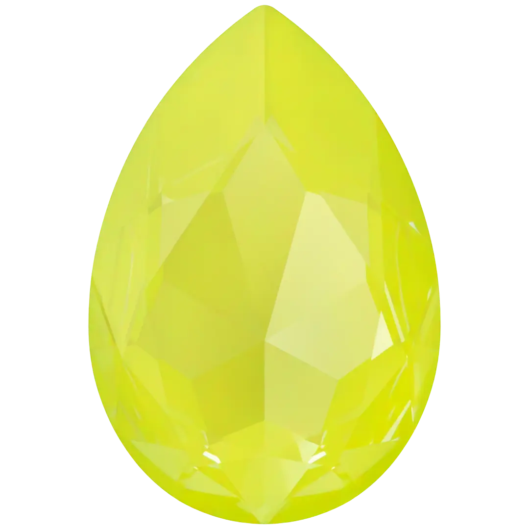 Swarovski Fancy Stones Large Pear (4327) Crystal Electric Yellow Ignite UNFOILED - Bluestreak Crystals