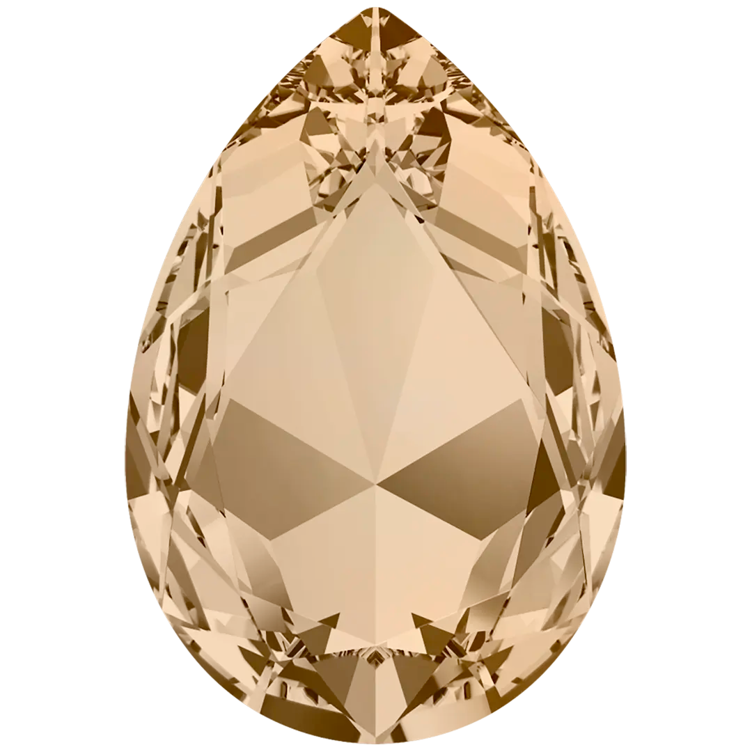Swarovski Fancy Stones Large Pear (4327) Crystal Golden Shadow - Bluestreak Crystals