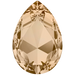 Swarovski Fancy Stones Large Pear (4327) Crystal Golden Shadow - Bluestreak Crystals