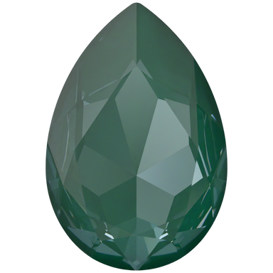Swarovski Fancy Stones Large Pear (4327) Crystal Pine Green Ignite UNFOILED - Bluestreak Crystals