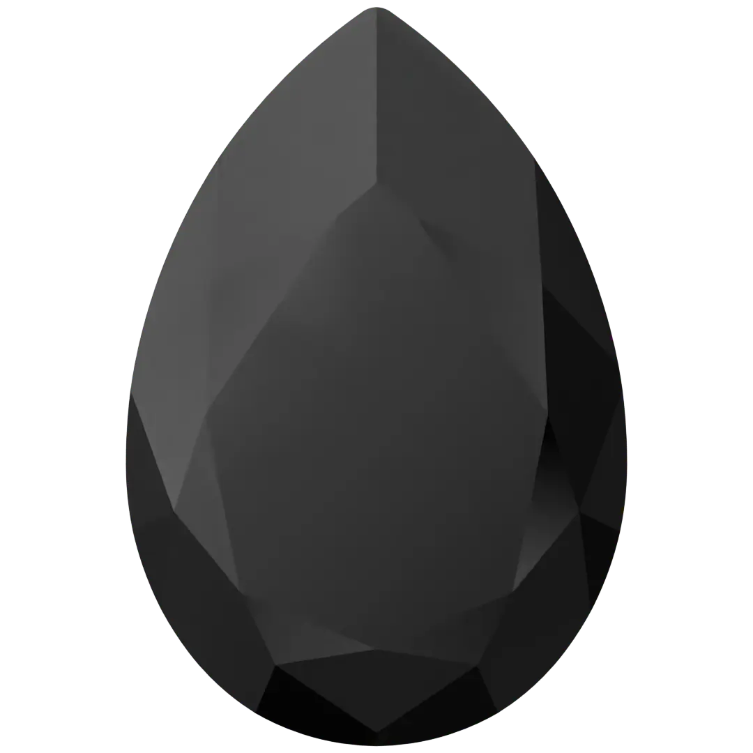 Swarovski Fancy Stones Large Pear (4327) Jet UNFOILED - Bluestreak Crystals