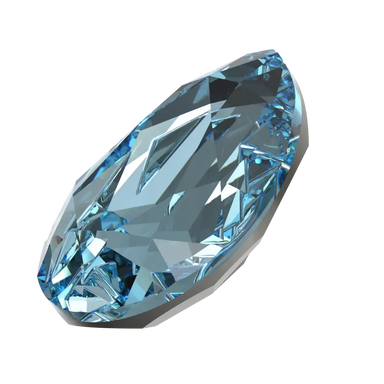 Swarovski Fancy Stones Mirage Pear (4390) Aquamarine - Bluestreak Crystals