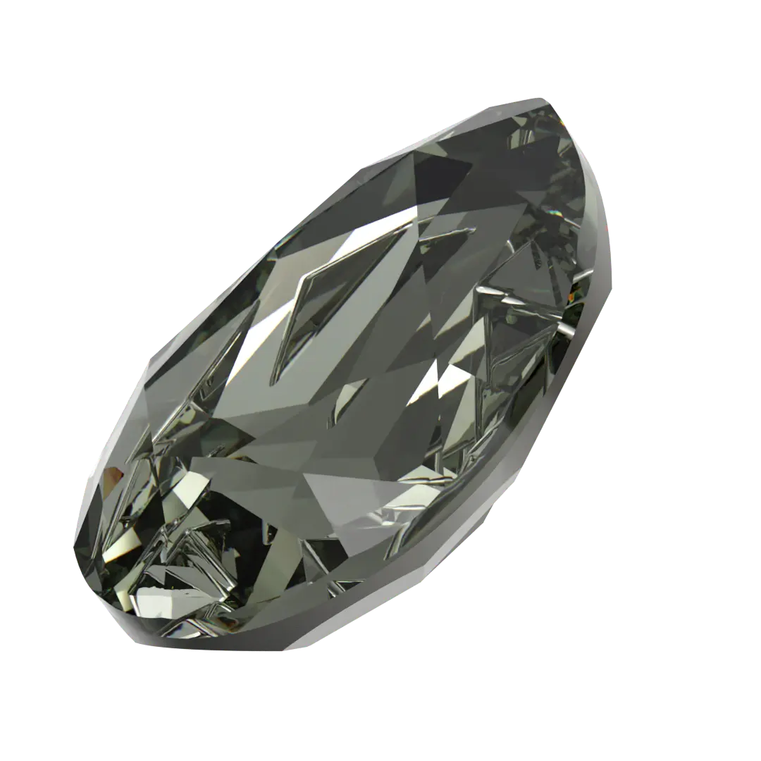 Swarovski Fancy Stones Mirage Pear (4390) Black Diamond - Bluestreak Crystals