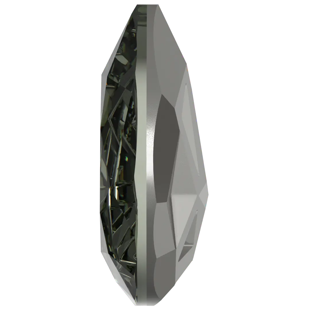 Swarovski Fancy Stones Mirage Pear (4390) Black Diamond - Bluestreak Crystals