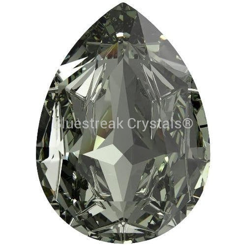 Swarovski Fancy Stones Mirage Pear (4390) Black Diamond-Swarovski Fancy Stones-10x7mm - Pack of 144 (Wholesale)-Bluestreak Crystals