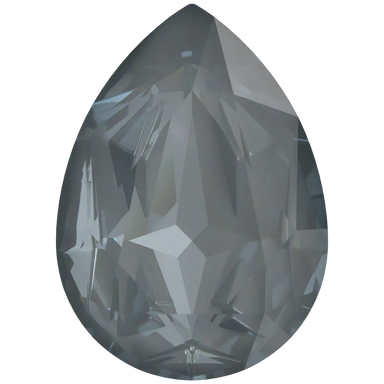 Swarovski Fancy Stones Mirage Pear (4390) Crystal Dark Grey Ignite UNFOILED - Bluestreak Crystals