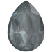 Swarovski Fancy Stones Mirage Pear (4390) Crystal Dark Grey Ignite UNFOILED - Bluestreak Crystals