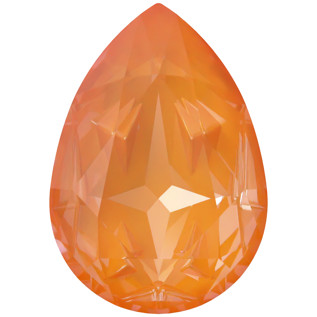 Swarovski Fancy Stones Mirage Pear (4390) Crystal Mango Ignite UNFOILED - Bluestreak Crystals