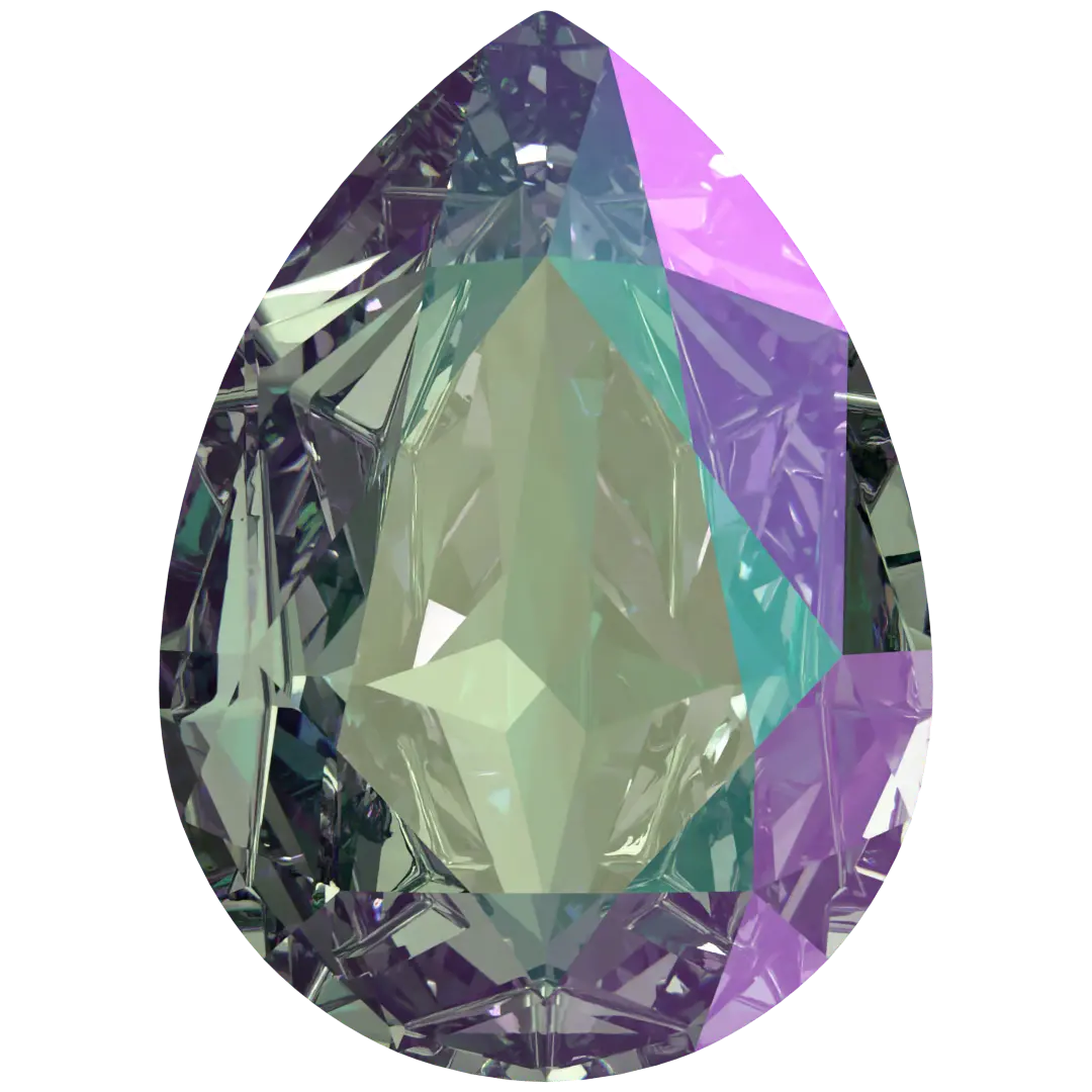 Swarovski Fancy Stones Mirage Pear (4390) Crystal Paradise Shine - Bluestreak Crystals