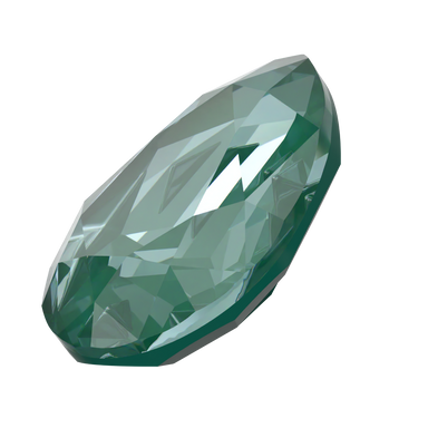 Swarovski Fancy Stones Mirage Pear (4390) Crystal Pine Green Ignite UNFOILED - Bluestreak Crystals