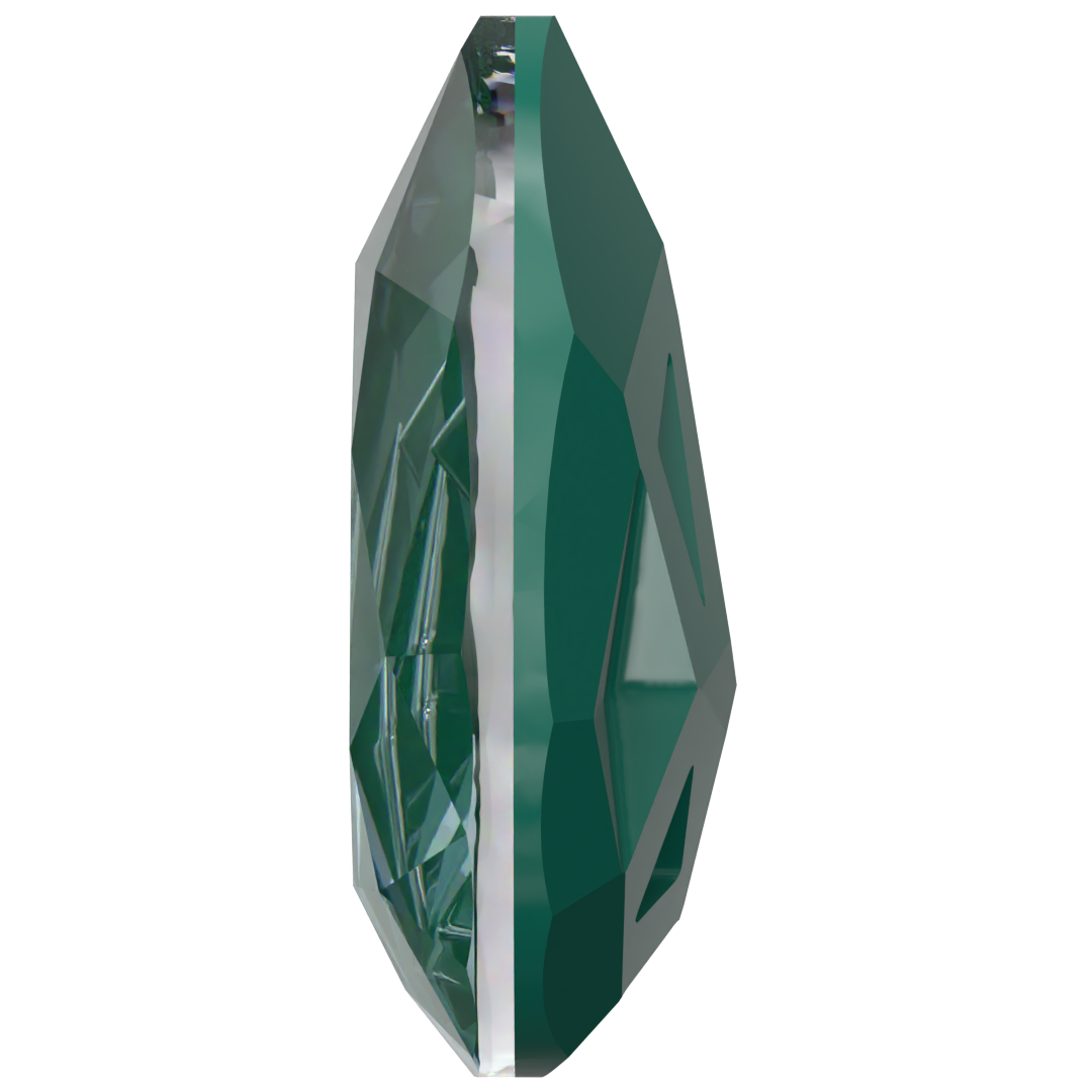 Swarovski Fancy Stones Mirage Pear (4390) Crystal Pine Green Ignite UNFOILED - Bluestreak Crystals