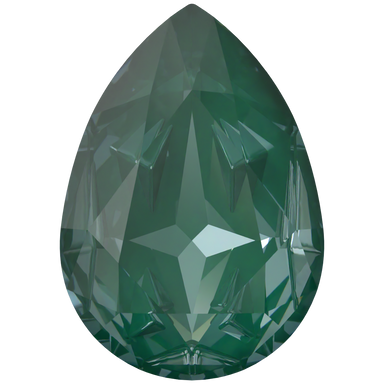 Swarovski Fancy Stones Mirage Pear (4390) Crystal Pine Green Ignite UNFOILED - Bluestreak Crystals