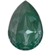 Swarovski Fancy Stones Mirage Pear (4390) Crystal Pine Green Ignite UNFOILED - Bluestreak Crystals
