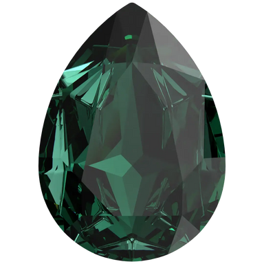 Swarovski Fancy Stones Mirage Pear (4390) Emerald - Bluestreak Crystals