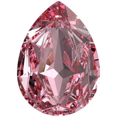 Swarovski Fancy Stones Mirage Pear (4390) Light Rose - Bluestreak Crystals