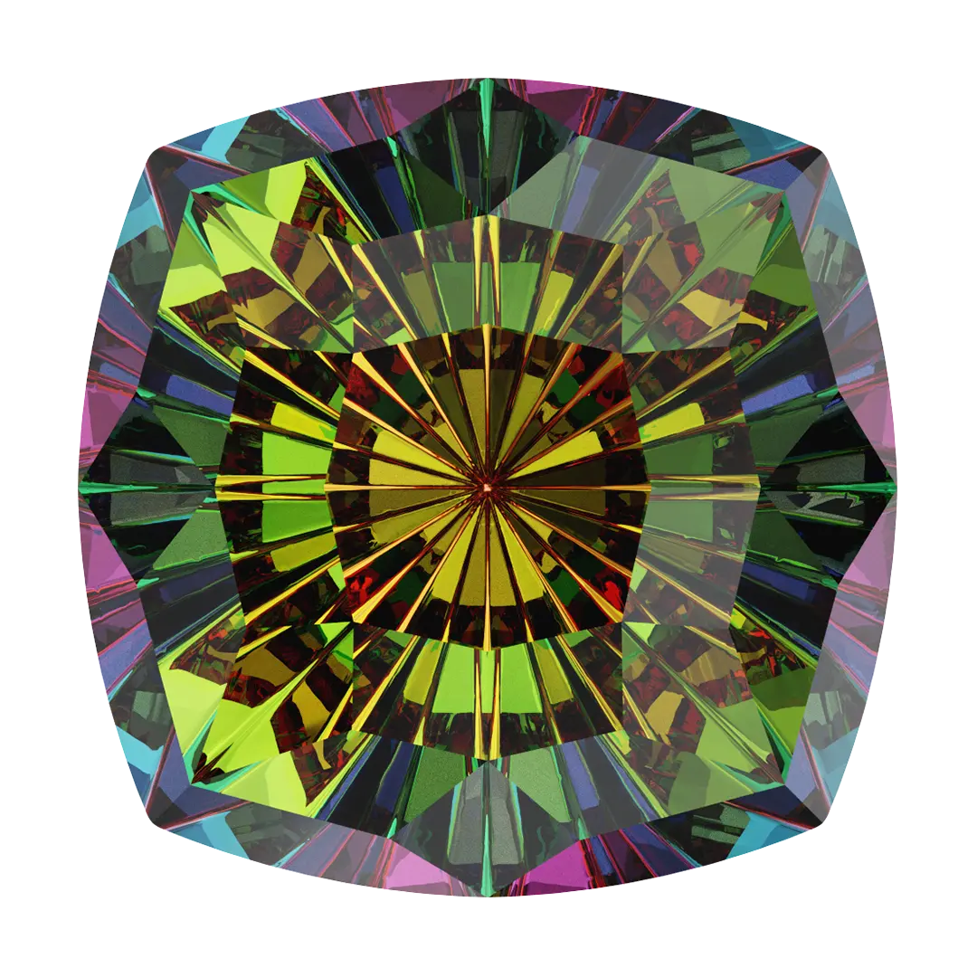 Swarovski Fancy Stones Mystic Square (4460) Crystal Vitrail Medium - Bluestreak Crystals