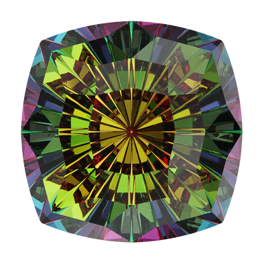 Swarovski Fancy Stones Mystic Square (4460) Crystal Vitrail Medium - Bluestreak Crystals