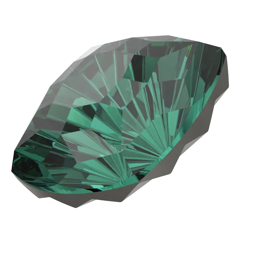 Swarovski Fancy Stones Mystic Square (4460) Emerald - Bluestreak Crystals