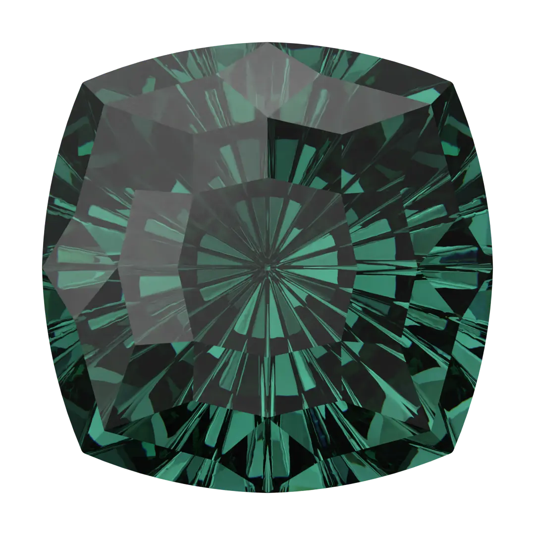 Swarovski Fancy Stones Mystic Square (4460) Emerald - Bluestreak Crystals