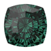 Swarovski Fancy Stones Mystic Square (4460) Emerald - Bluestreak Crystals