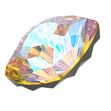 Swarovski Fancy Stones Mystic Square (4460) Light Topaz Shimmer - Bluestreak Crystals