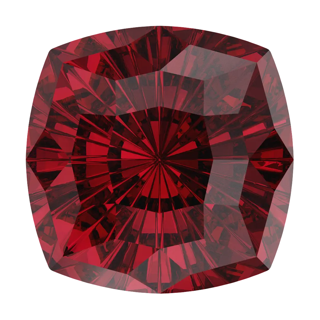 Swarovski Fancy Stones Mystic Square (4460) Scarlet - Bluestreak Crystals
