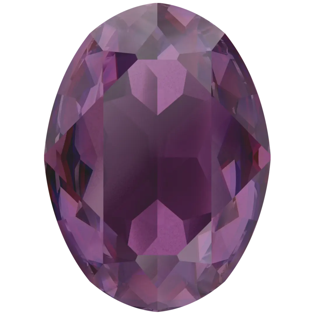 Swarovski Fancy Stones Oval (4120) Amethyst Ignite UNFOILED - Bluestreak Crystals