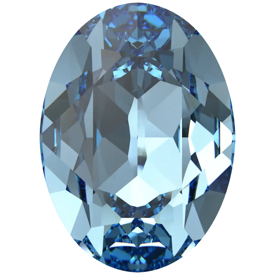 Swarovski Fancy Stones Oval (4120) Aquamarine - Bluestreak Crystals