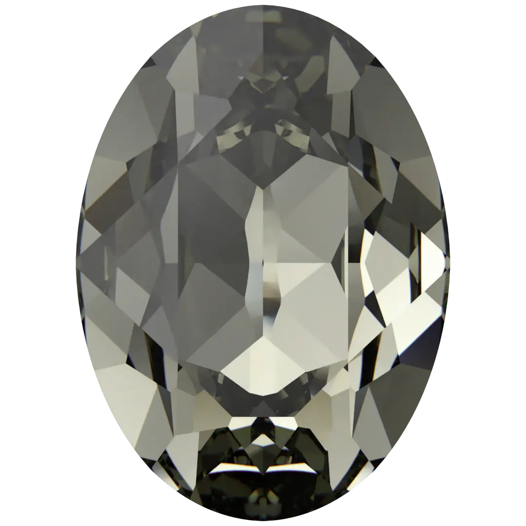Swarovski Fancy Stones Oval (4120) Black Diamond - Bluestreak Crystals