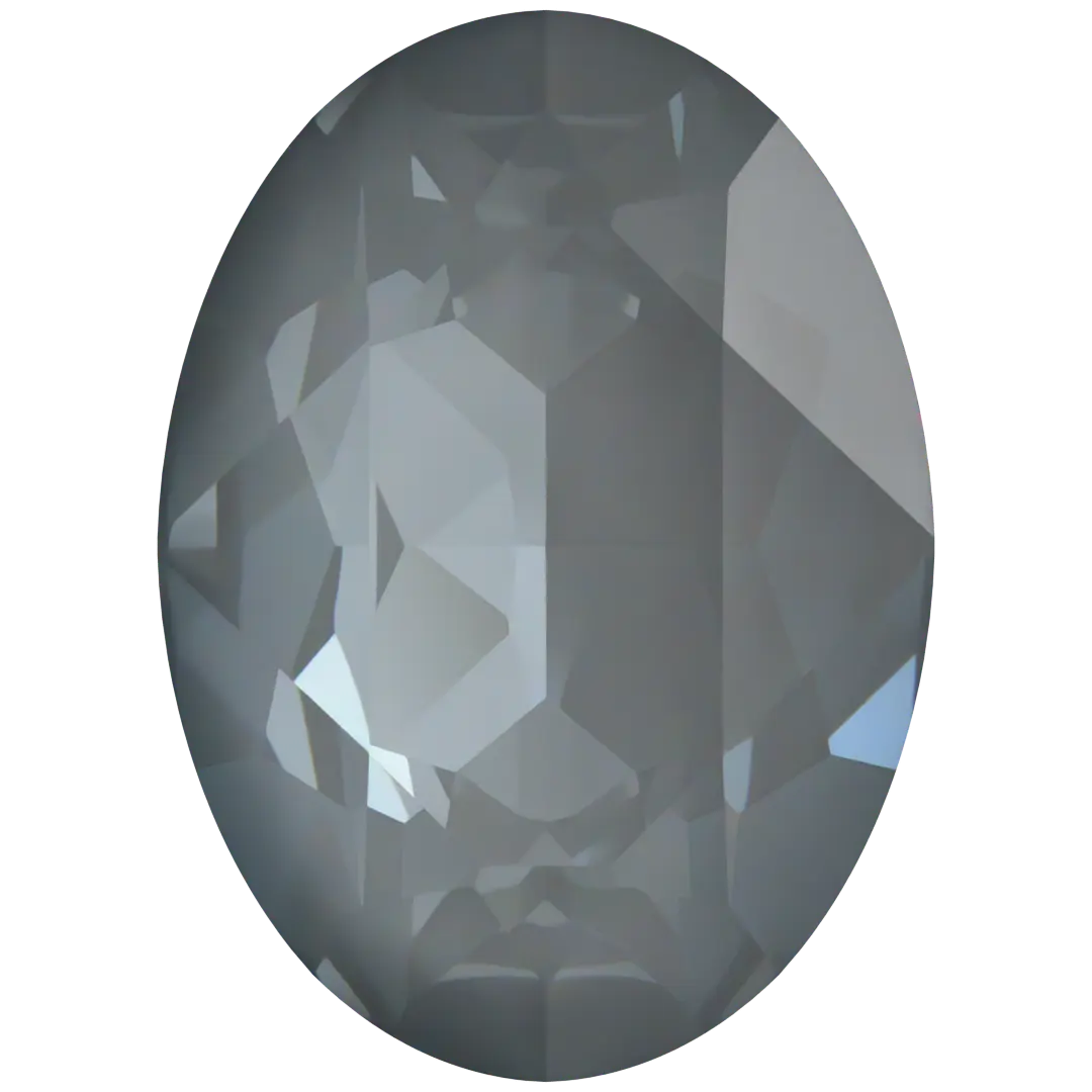 Swarovski Fancy Stones Oval (4120) Crystal Dark Grey Ignite UNFOILED - Bluestreak Crystals