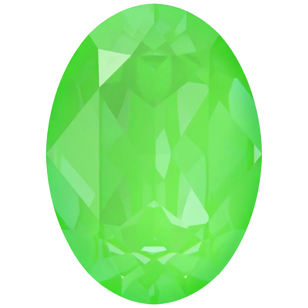 Swarovski Fancy Stones Oval (4120) Crystal Electric Green Ignite UNFOILED - Bluestreak Crystals