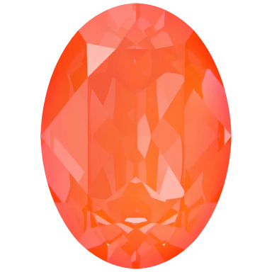 Swarovski Fancy Stones Oval (4120) Crystal Electric Orange Ignite UNFOILED - Bluestreak Crystals