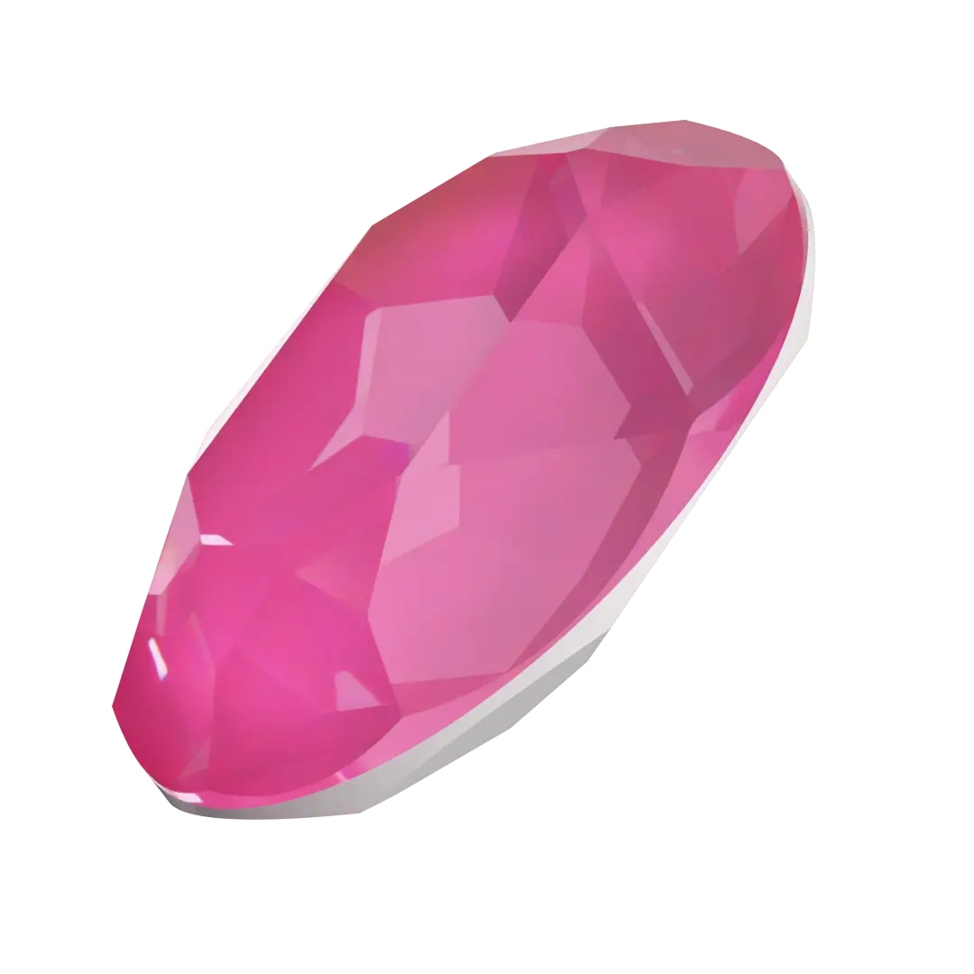 Swarovski Fancy Stones Oval (4120) Crystal Electric Pink Ignite UNFOILED - Bluestreak Crystals