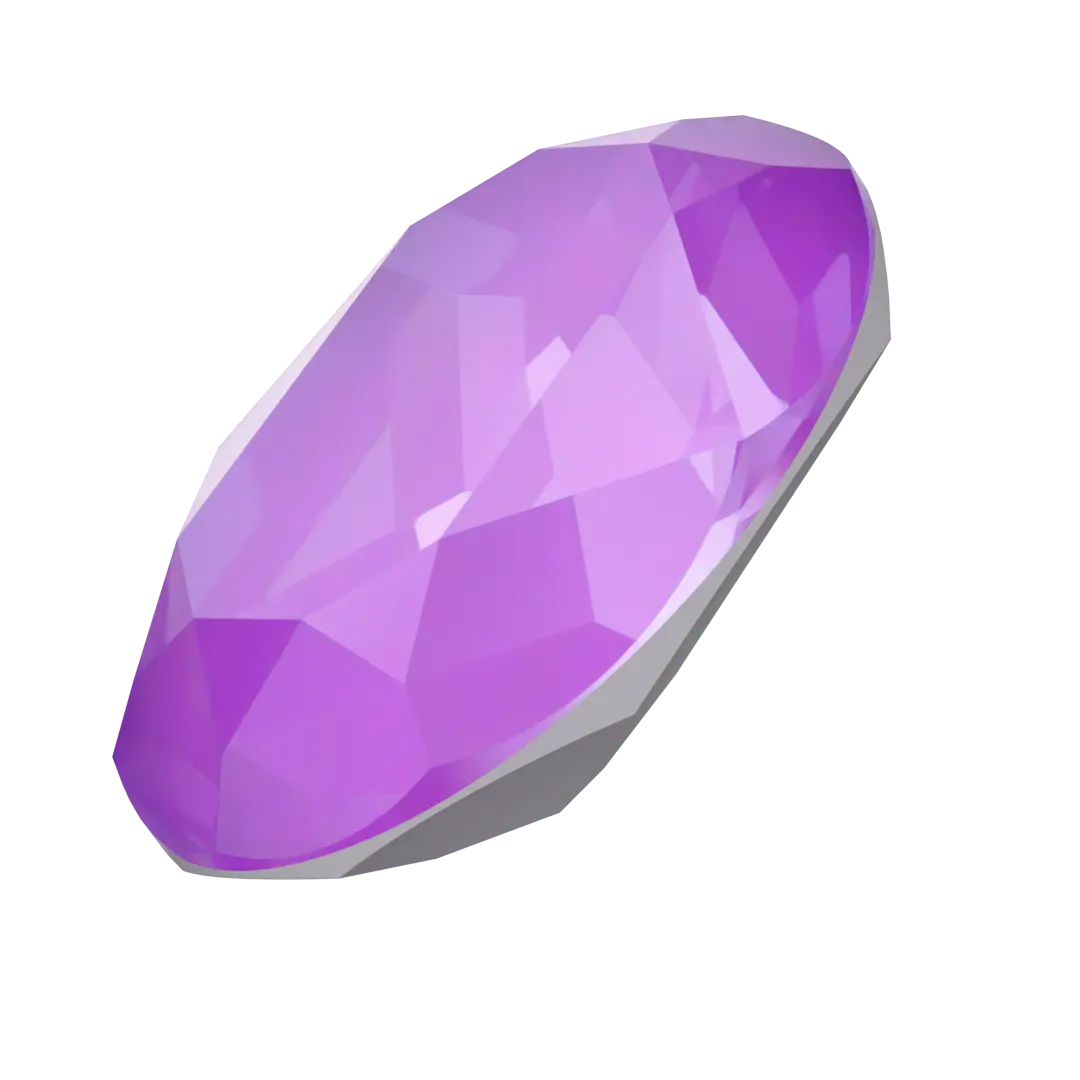 Swarovski Fancy Stones Oval (4120) Crystal Electric Violet Ignite UNFOILED - Bluestreak Crystals