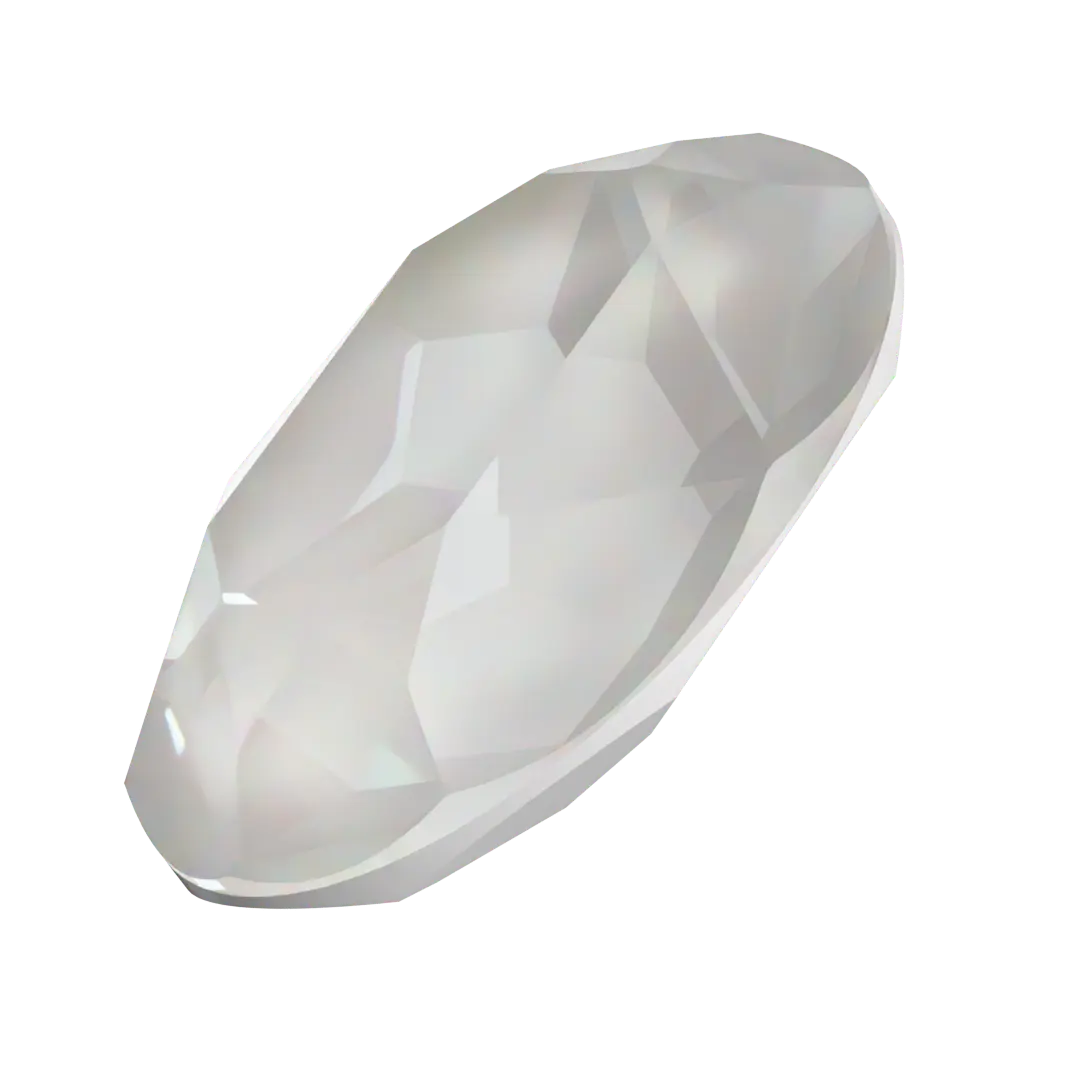 Swarovski Fancy Stones Oval (4120) Crystal Electric White Ignite UNFOILED - Bluestreak Crystals