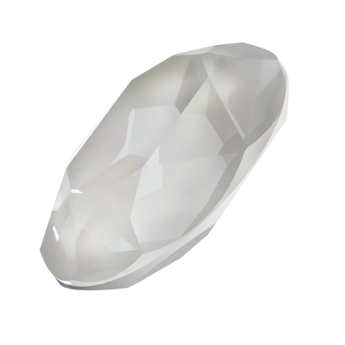 Swarovski Fancy Stones Oval (4120) Crystal Electric White Ignite UNFOILED - Bluestreak Crystals