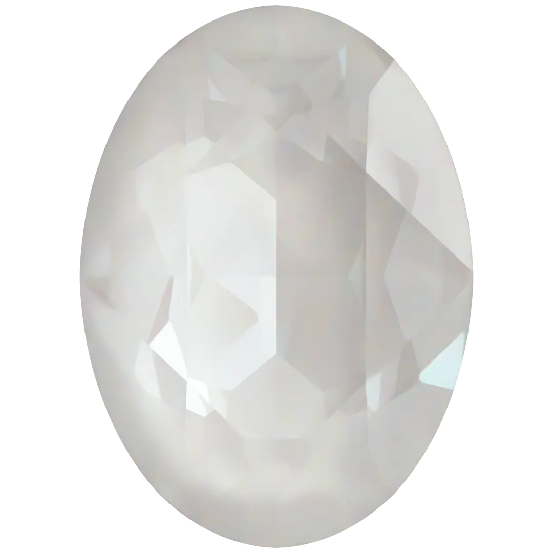 Swarovski Fancy Stones Oval (4120) Crystal Electric White Ignite UNFOILED - Bluestreak Crystals
