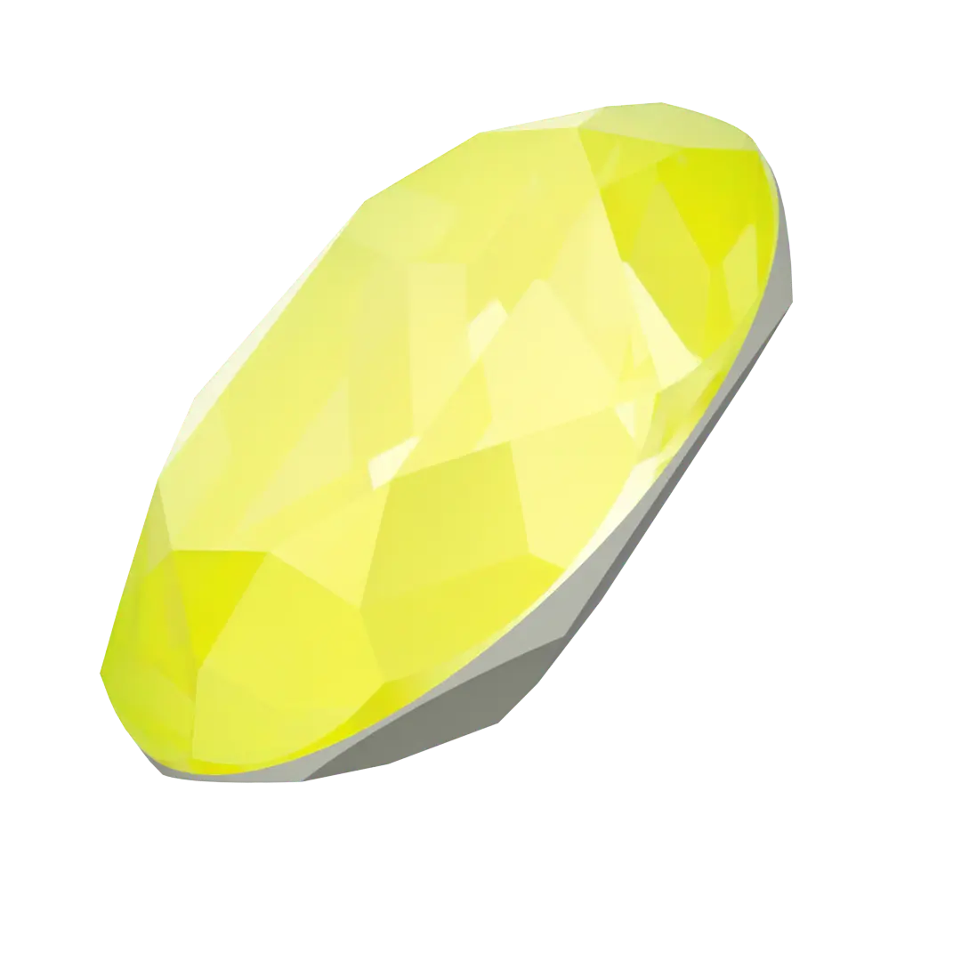 Swarovski Fancy Stones Oval (4120) Crystal Electric Yellow Ignite UNFOILED - Bluestreak Crystals