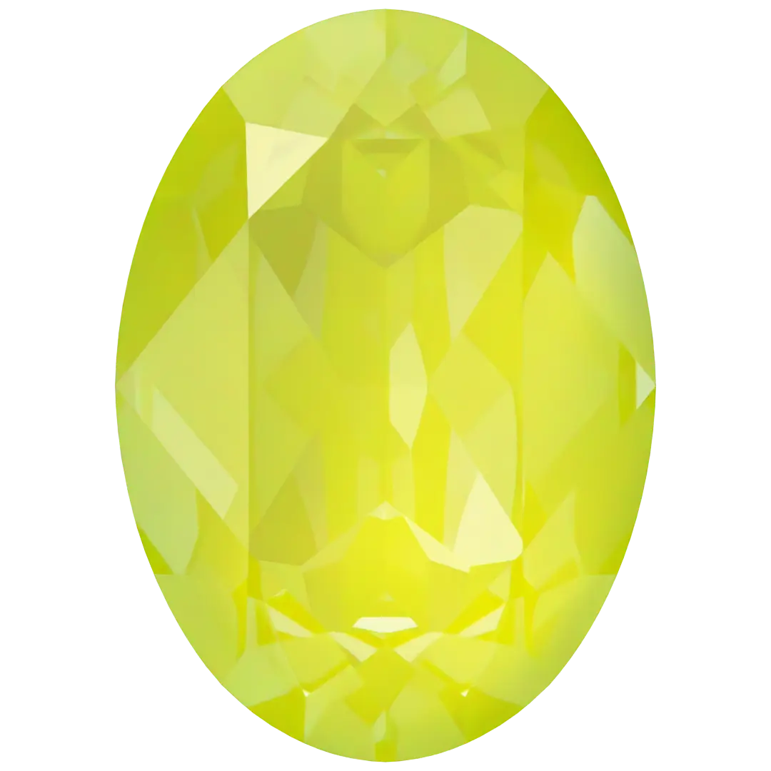 Swarovski Fancy Stones Oval (4120) Crystal Electric Yellow Ignite UNFOILED - Bluestreak Crystals