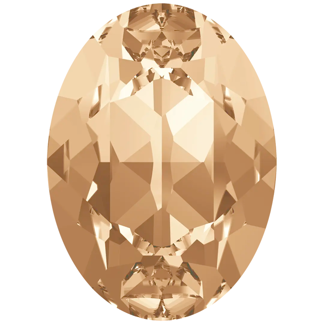 Swarovski Fancy Stones Oval (4120) Crystal Golden Shadow - Bluestreak Crystals
