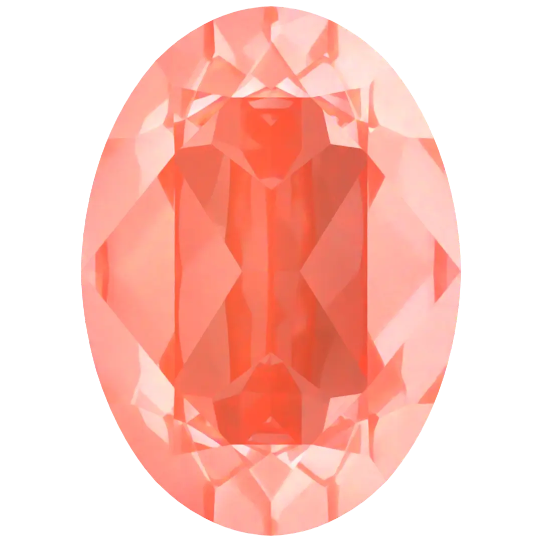 Swarovski Fancy Stones Oval (4120) Crystal Orange Ignite UNFOILED - Bluestreak Crystals