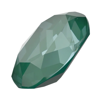 Swarovski Fancy Stones Oval (4120) Crystal Pine Green Ignite UNFOILED - Bluestreak Crystals
